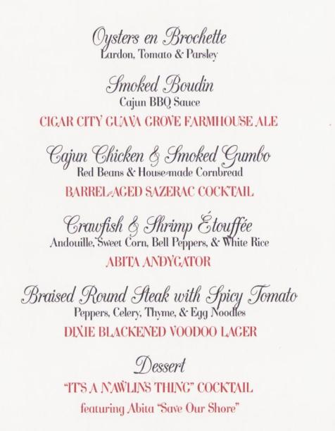Can Can Cajun Beer dinner